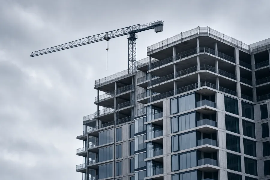 Property developers — a residential building under construction